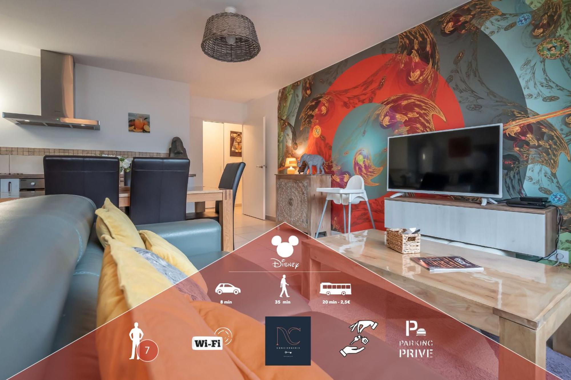 *Disneyland-Paris* 7Pers, Wifi, Parking, Netflix Монтеврен Экстерьер фото